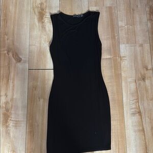 Forever 21 Black Asymmetrical Sheath Dress